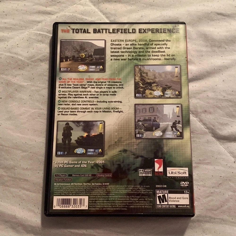 PlayStation PS2 Ghost Recon Video Game